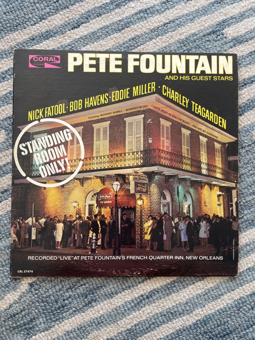 3/$30 Pete Fountain Standing Room Only Dixieland Jazz album 1965